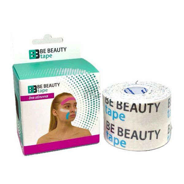 Естетичний тейп для обличчя BeBeauty Tape 5см х 5м BeBty50BB фото